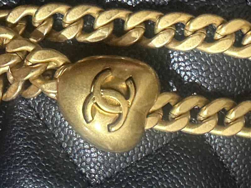 香奈兒 CF19 23p愛心調節扣 防刮荔枝牛皮 晶片 chanel-14