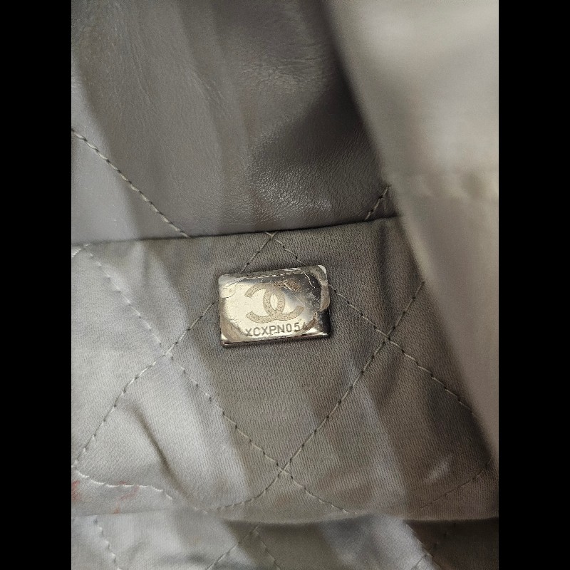 Chanel 22 灰色消光銀鏈 小號-3