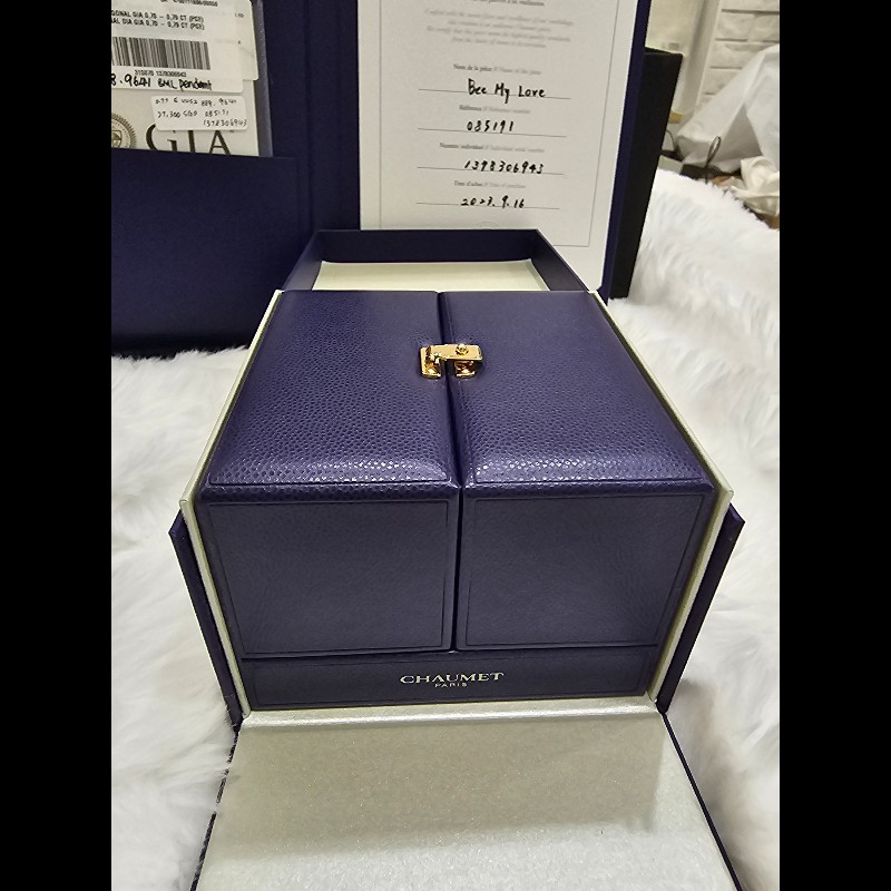 CHAUMET隱藏版Bee My Love 0.77克拉鑽石項鍊-9