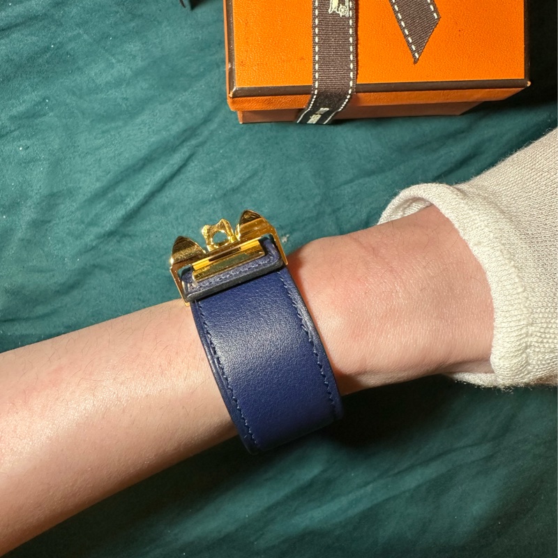 HERMES 愛馬仕 海軍藍 Collier de Chien 24手環-1