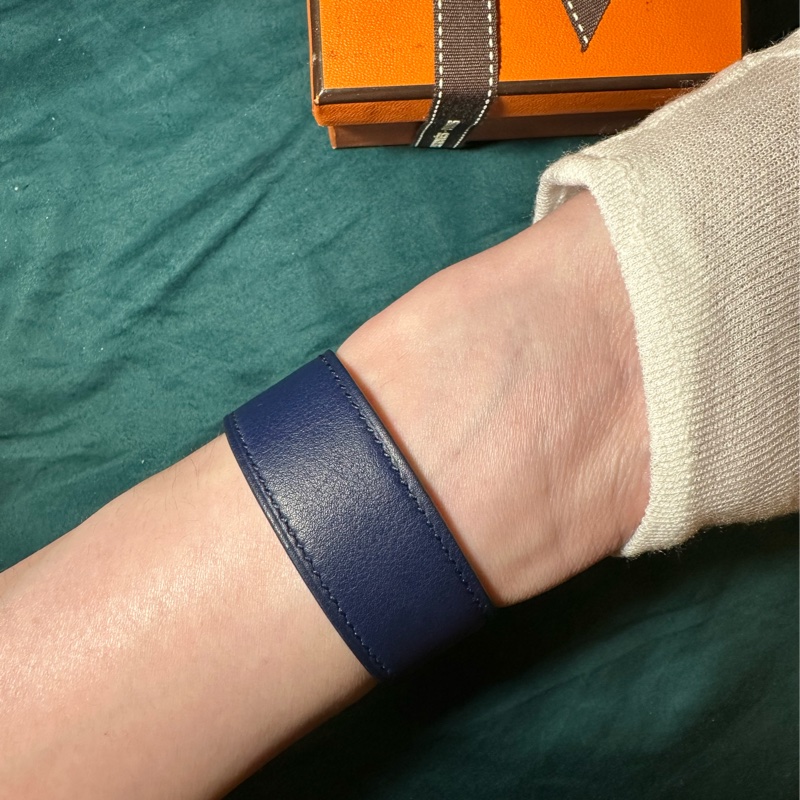 HERMES 愛馬仕 海軍藍 Collier de Chien 24手環-2