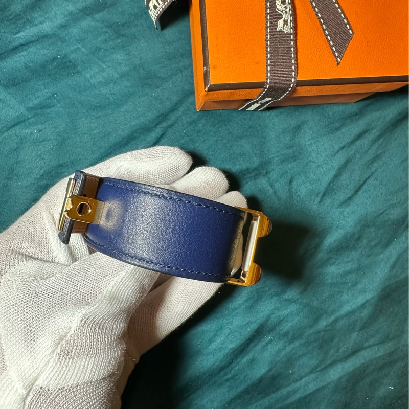 HERMES 愛馬仕 海軍藍 Collier de Chien 24手環-4