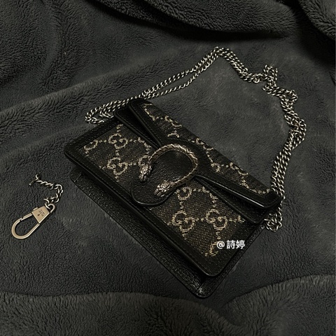 Gucci 單寧牛仔黑酒神mini