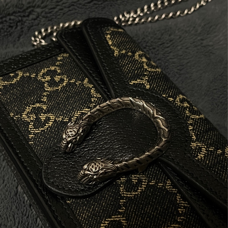 Gucci 單寧牛仔黑酒神mini-9