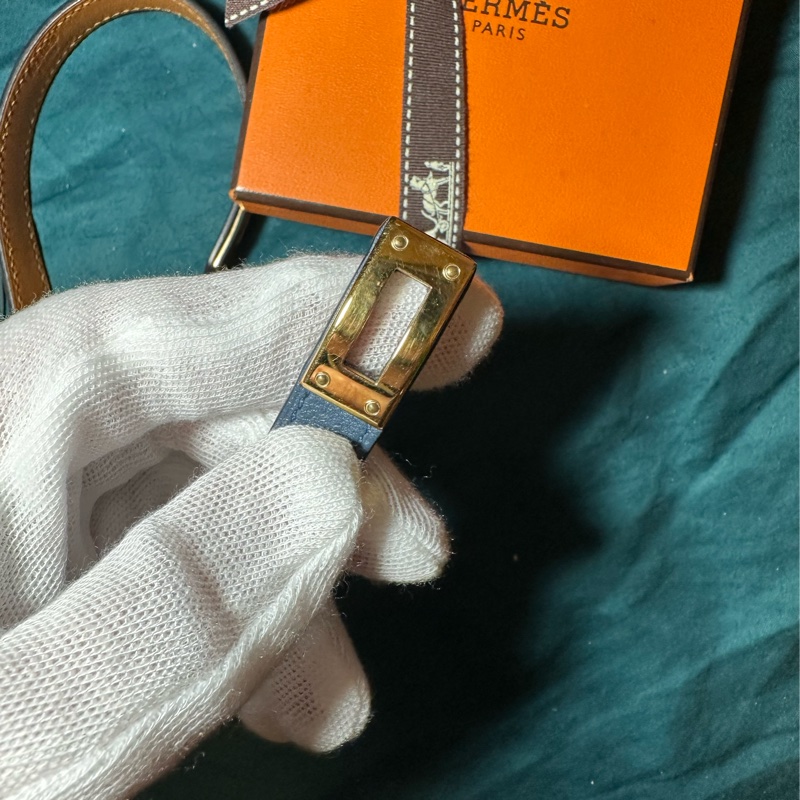 HERMES 愛馬仕淺藍色KELLY手環-8