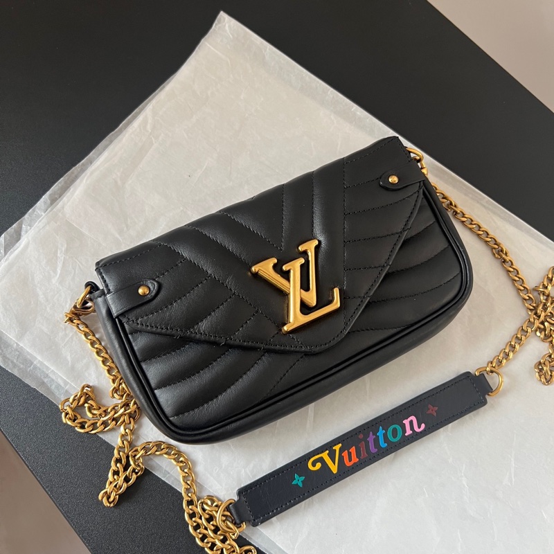 ✨Louis Vuitton NEW Wave 黑色彩虹鏈條包 已絕版 不容易撞款 99新🖤-1