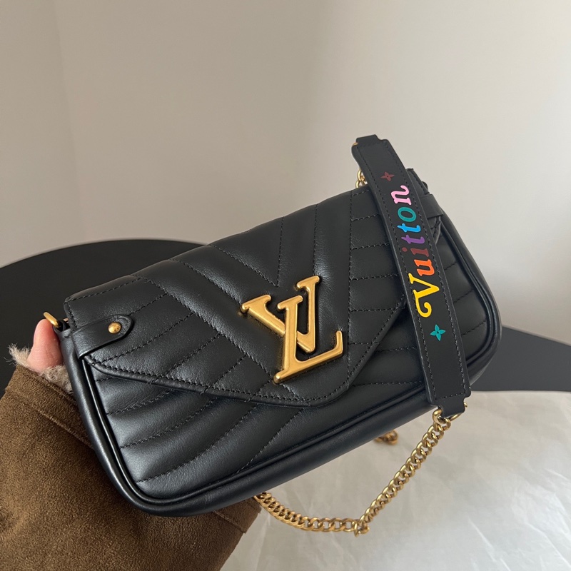 ✨Louis Vuitton NEW Wave 黑色彩虹鏈條包 已絕版 不容易撞款 99新🖤-7