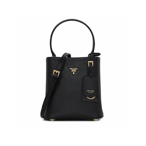 PRADA 黑色 Saffiano 小號手提包 1BA217 2ERX F0002