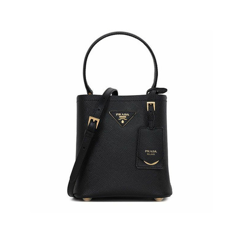 PRADA 黑色 Saffiano 小號手提包 1BA217 2ERX F0002