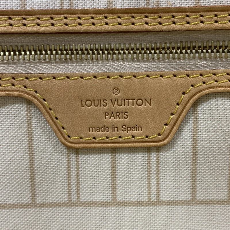 路易威登 Damier Azur Neverfull MM 手提包 N41361 白色 女士-4