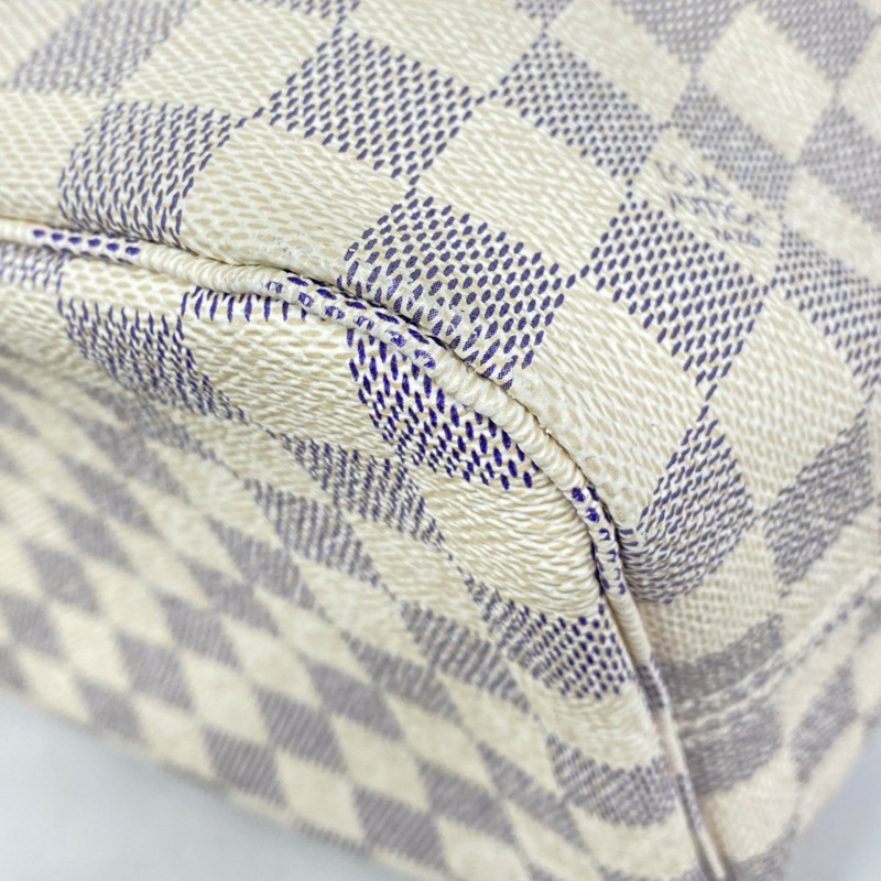 路易威登 Damier Azur Neverfull MM 手提包 N41361 白色 女士-5
