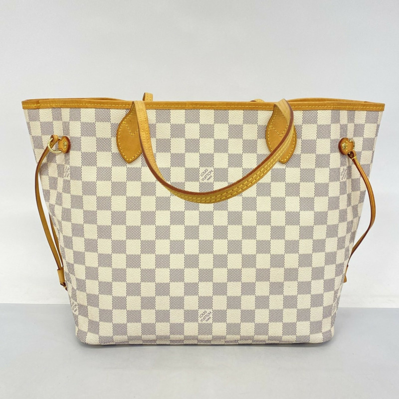 路易威登 Damier Azur Neverfull MM 手提包 N41361 白色 女士-13