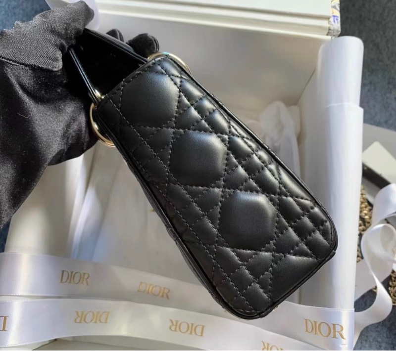 Lady dior mini 戴妃 黑金 全新未撕膜 配件全齊-3