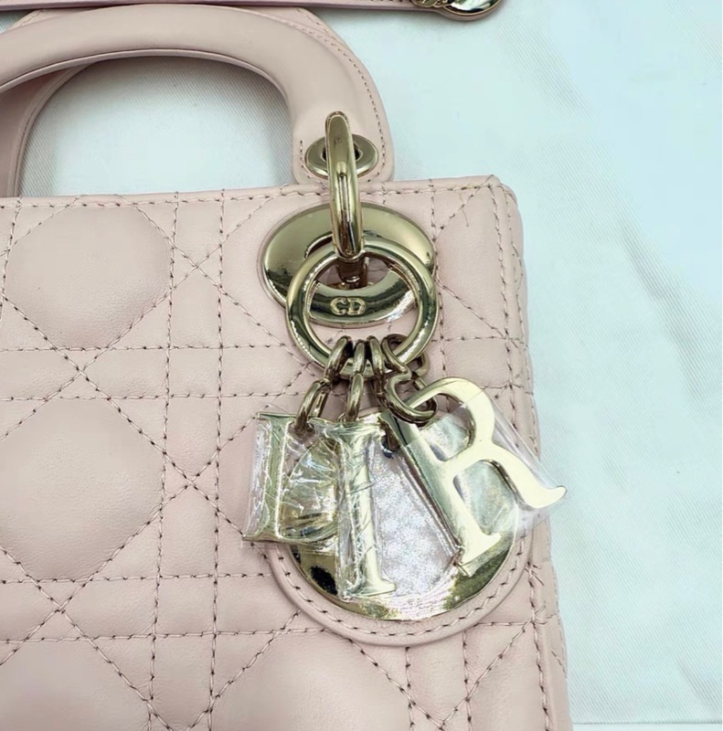 全新 Lady Dior mini 戴妃櫻花粉色 25年編碼收據(全套配件齊）-1