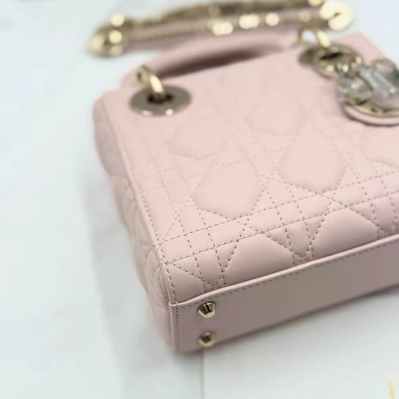 全新 Lady Dior mini 戴妃櫻花粉色 25年編碼收據(全套配件齊）-2