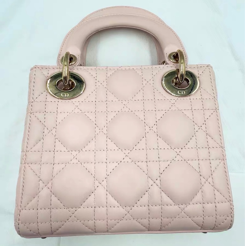 全新 Lady Dior mini 戴妃櫻花粉色 25年編碼收據(全套配件齊）-4