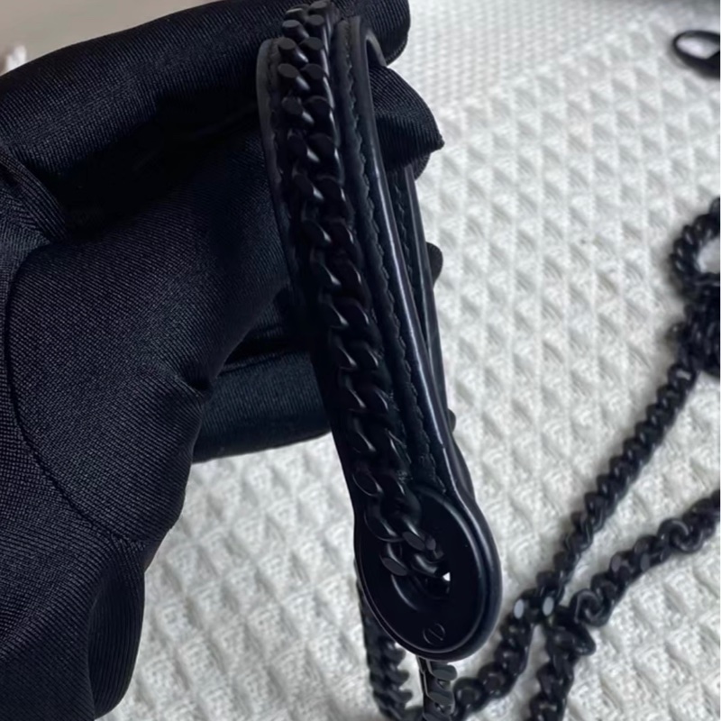 Lady dior mini 戴妃 磨沙黑色 全黑五金 97新-6