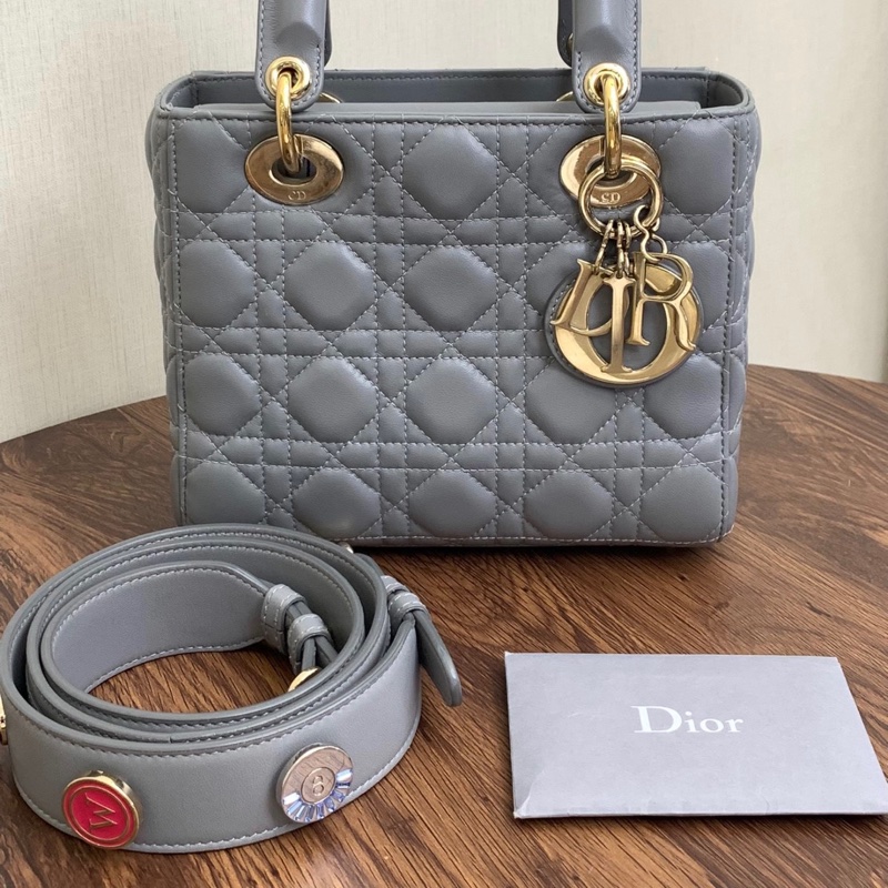 Lady Dior 戴妃四格灰色 95新-1