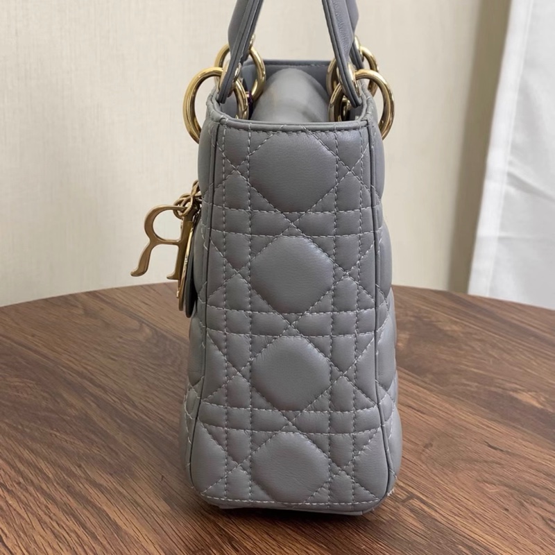 Lady Dior 戴妃四格灰色 95新-3