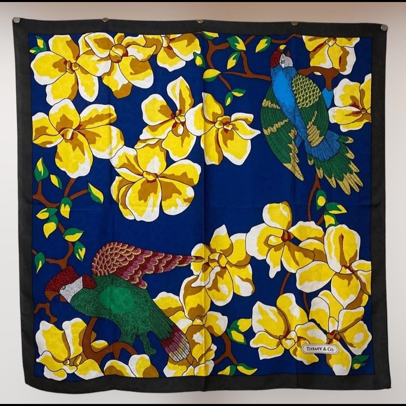 Tiffany&Co 花卉真絲方巾-6