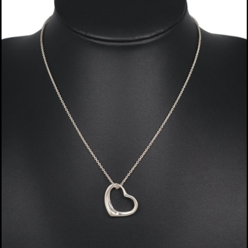 Tiffany & Co Open heart 中型心形墬飾項鍊-0
