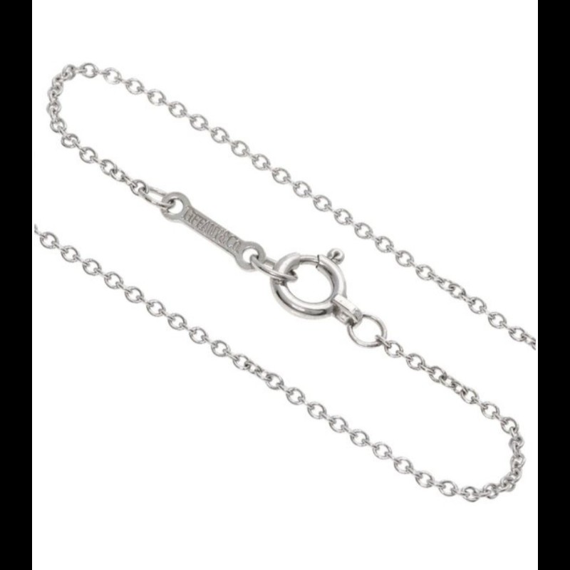 Tiffany & Co  Paloma  Picasso 18K白金愛心16吋鑽石項鍊-9