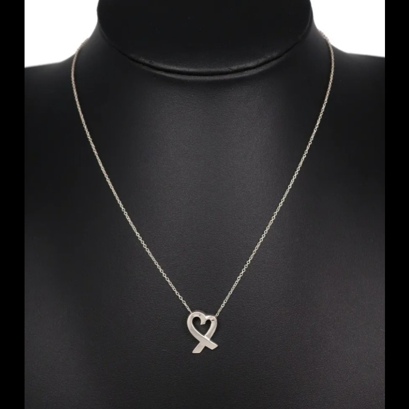 Tiffany & Co 織帶愛心項鍊-0