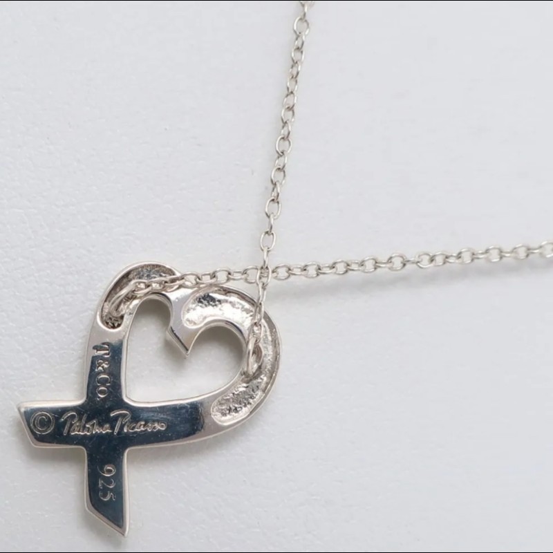 Tiffany & Co 織帶愛心項鍊-2