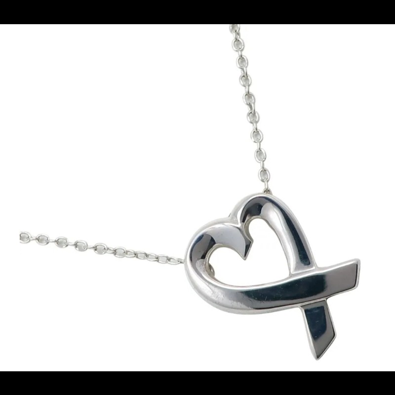 Tiffany & Co 織帶愛心項鍊-5