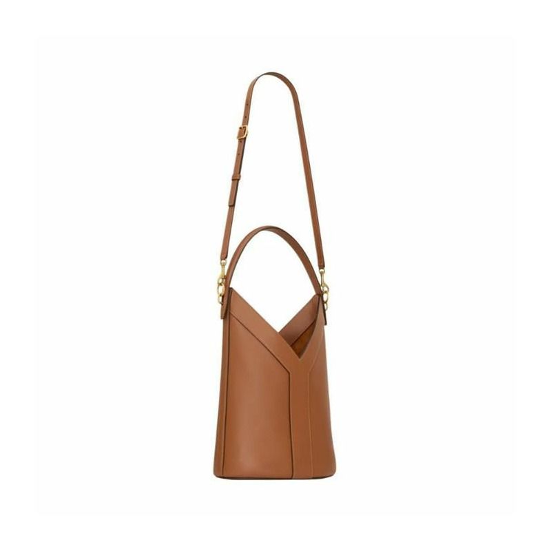 SAINT LAURENT 皮革 Y 型頂部手柄水桶包 840891AAT716359-2