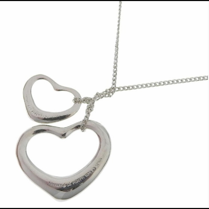 Tiffany & Co Open heart 大小愛心項鍊-5