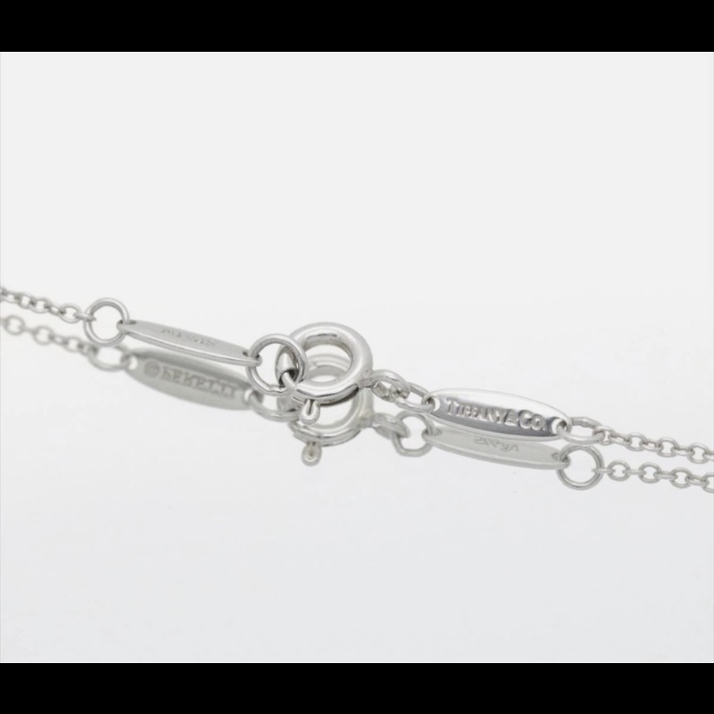 Tiffany & Co 18K金+純銀Open heart 墬飾項鍊-9