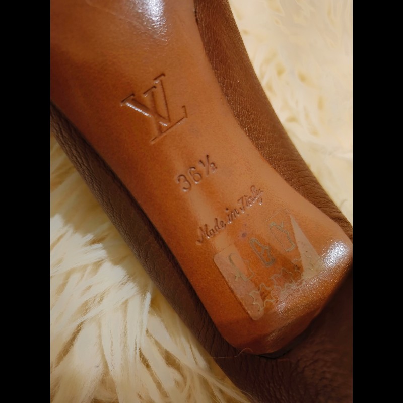 Louis Vuitton Sienne Suhail 棕色皮革高跟鞋-9