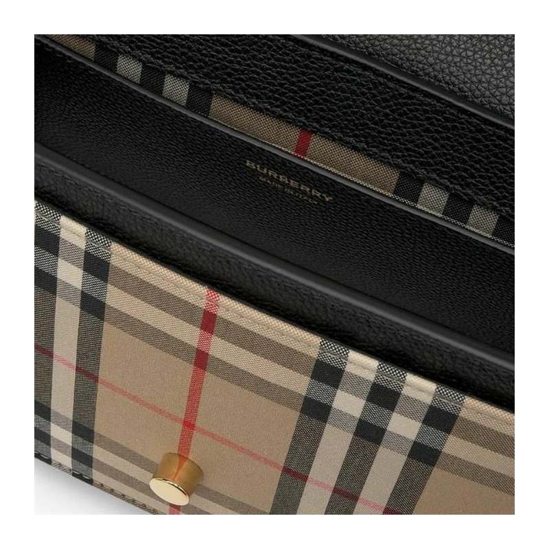 BURBERRY 皮革復古格紋肩斜背包 8021110-9