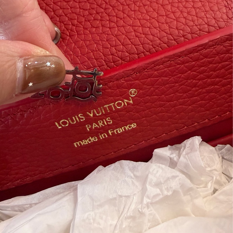 LV K00014 My Capucines 全皮革 紅色 兩用包-10