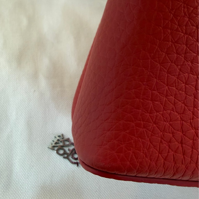 LV K00014 My Capucines 全皮革 紅色 兩用包-16