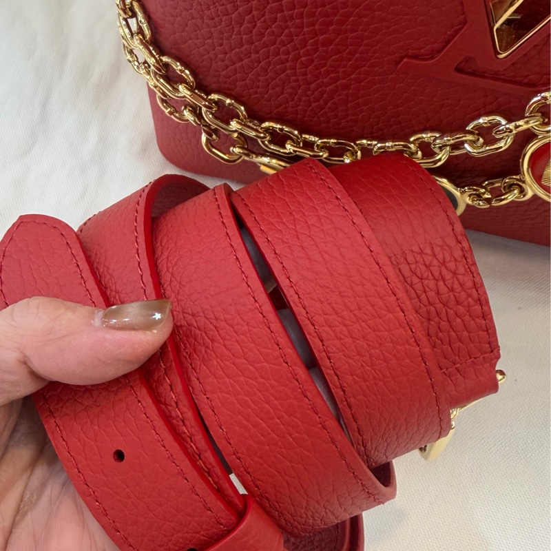LV K00014 My Capucines 全皮革 紅色 兩用包-18