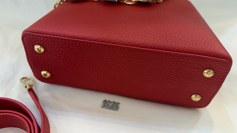 LV K00014 My Capucines 全皮革 紅色 兩用包-20