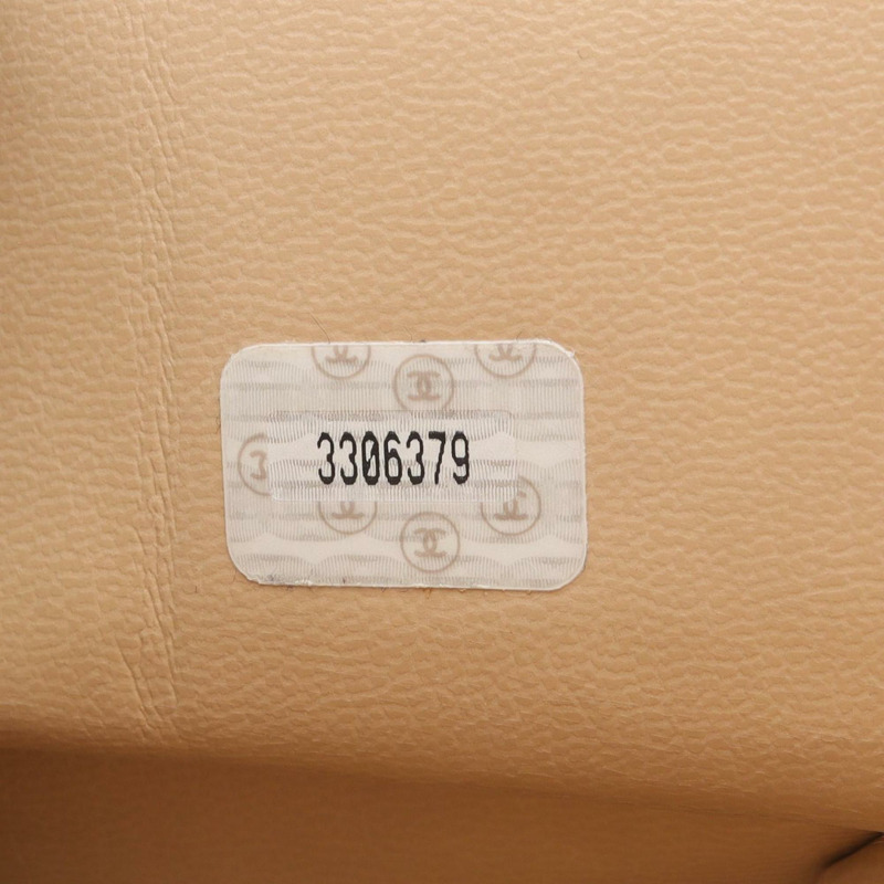 香奈兒 Coco Mark 手提包，粒面小牛皮，米色-4