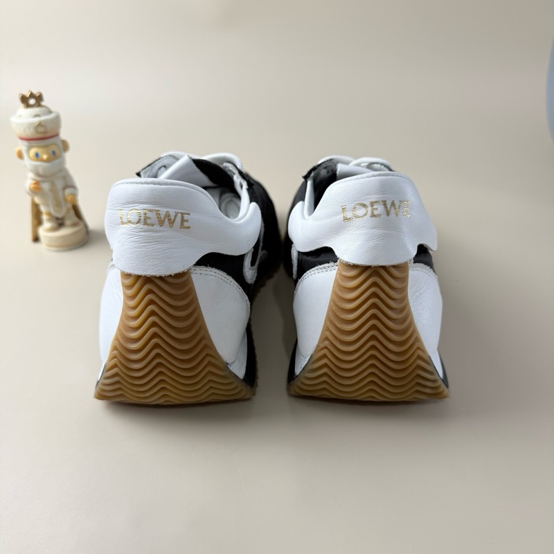 99新 Loewe/羅意威 黑白Runner系帶休閒鞋 37碼-2