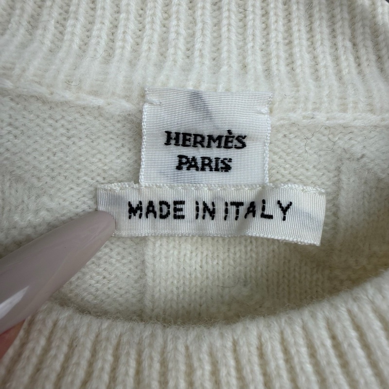 HERMES 長袖套頭羊毛衫  尺碼：36碼  98新-3