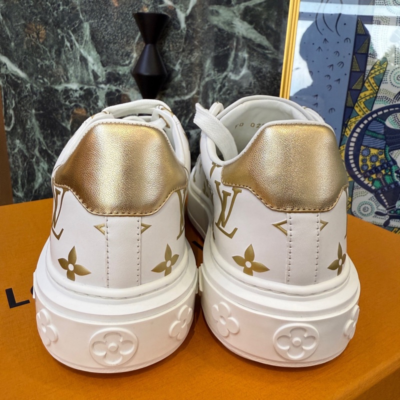 LV time out金標厚底小白鞋，35碼 全新-1