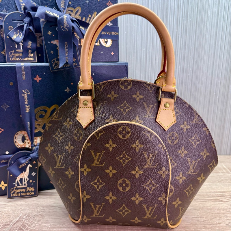 LV M51127 Ellipse PM 小款老花蚌殼包貝殼包手提包-1