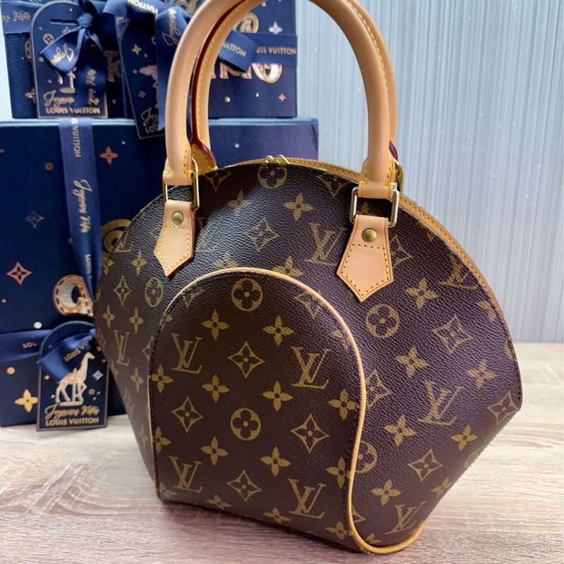 LV M51127 Ellipse PM 小款老花蚌殼包貝殼包手提包-2