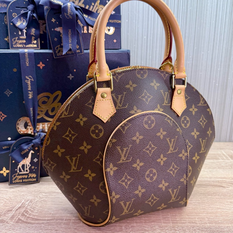 LV M51127 Ellipse PM 小款老花蚌殼包貝殼包手提包-3