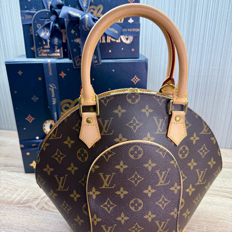 LV M51127 Ellipse PM 小款老花蚌殼包貝殼包手提包-4
