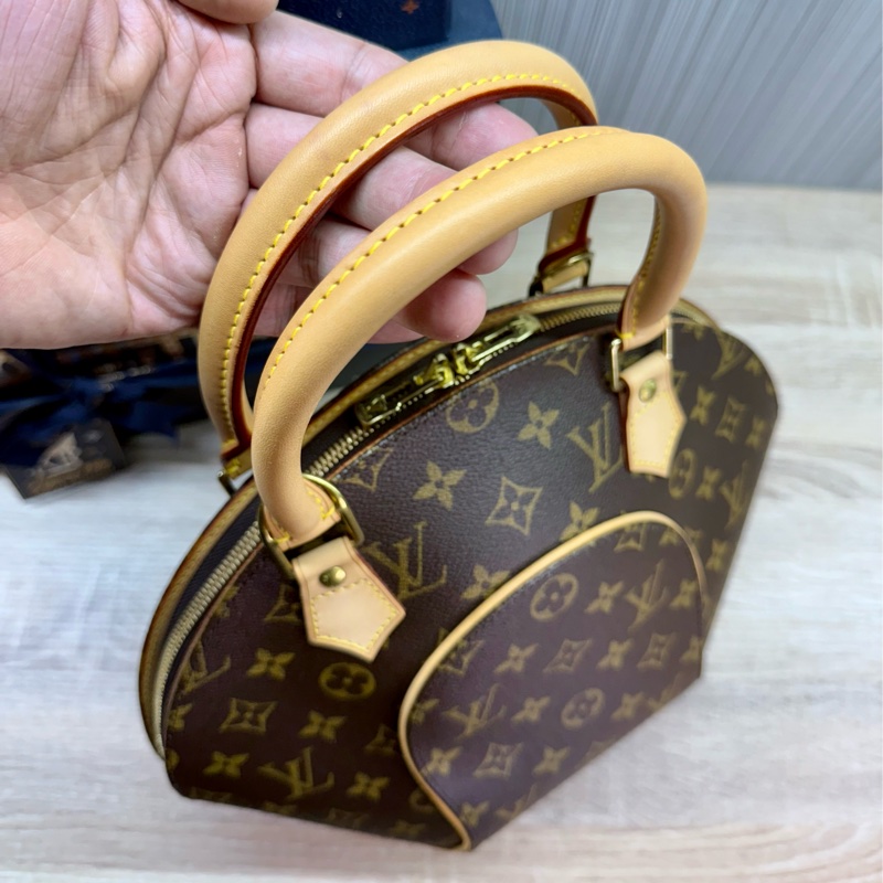 LV M51127 Ellipse PM 小款老花蚌殼包貝殼包手提包-6