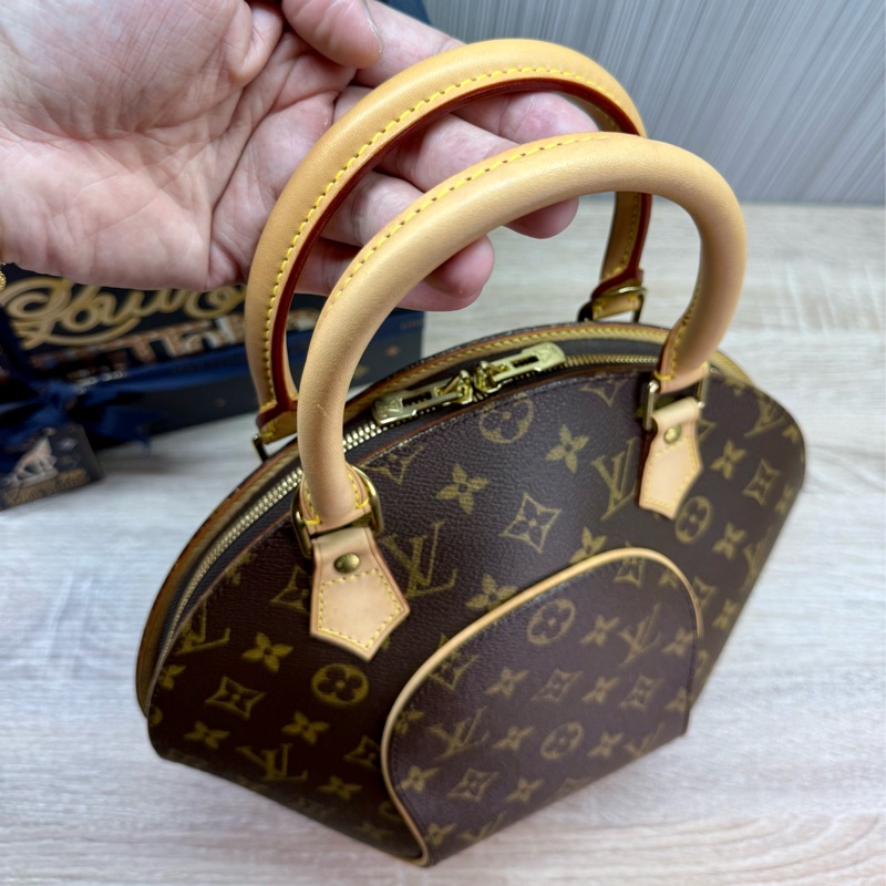 LV M51127 Ellipse PM 小款老花蚌殼包貝殼包手提包-7