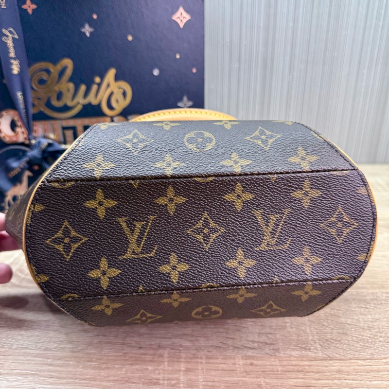 LV M51127 Ellipse PM 小款老花蚌殼包貝殼包手提包-11