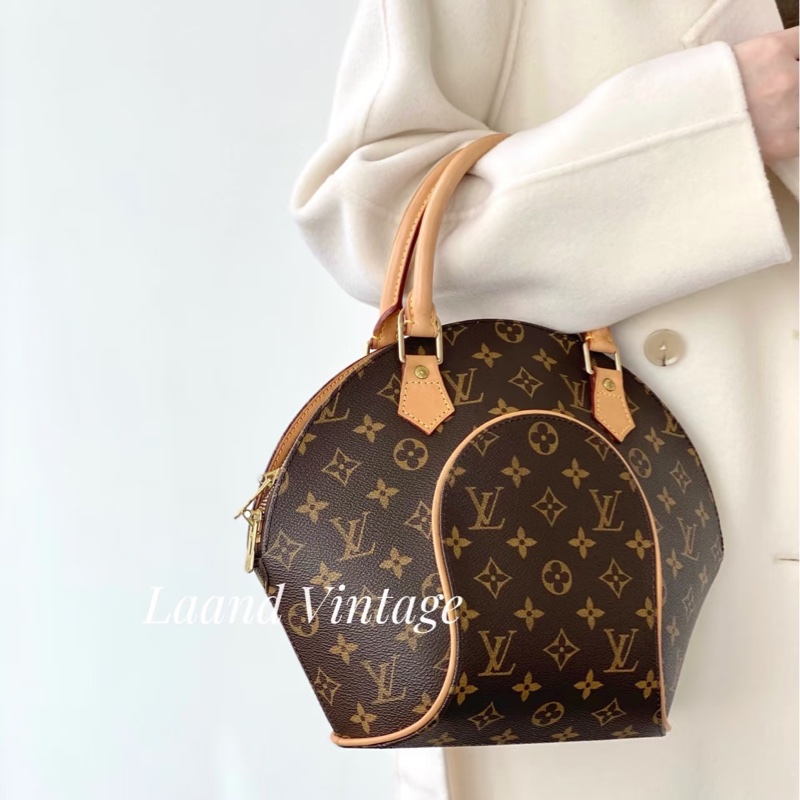 LV M51127 Ellipse PM 小款老花蚌殼包貝殼包手提包-21